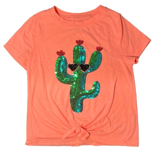 🌵🕶️Cute cactus flip sequin t-shirt! - Picture 1 of 9